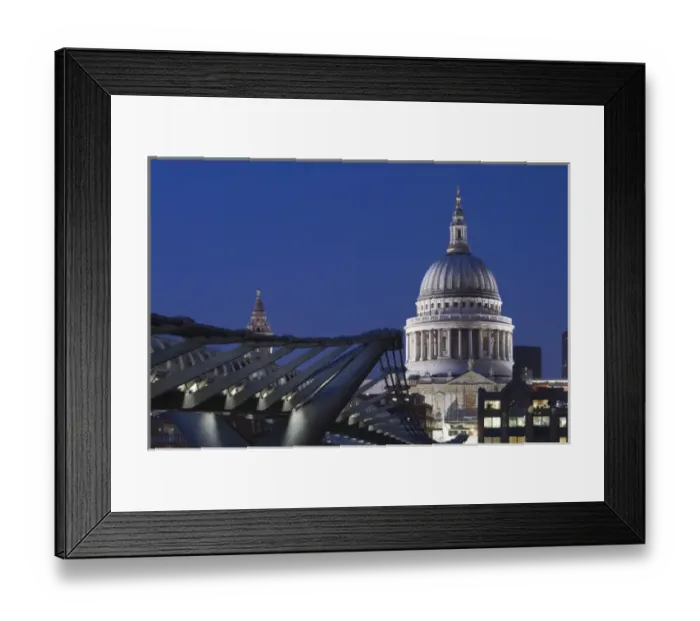 Framed Print : ENGLAND, London: Southwark / Bankside, Millennium Bridge & St. Pauls Cathedral Framed Print : ENGLAND, London: Southwark / Bankside, Millennium Bridge & St. Pauls Cathedral