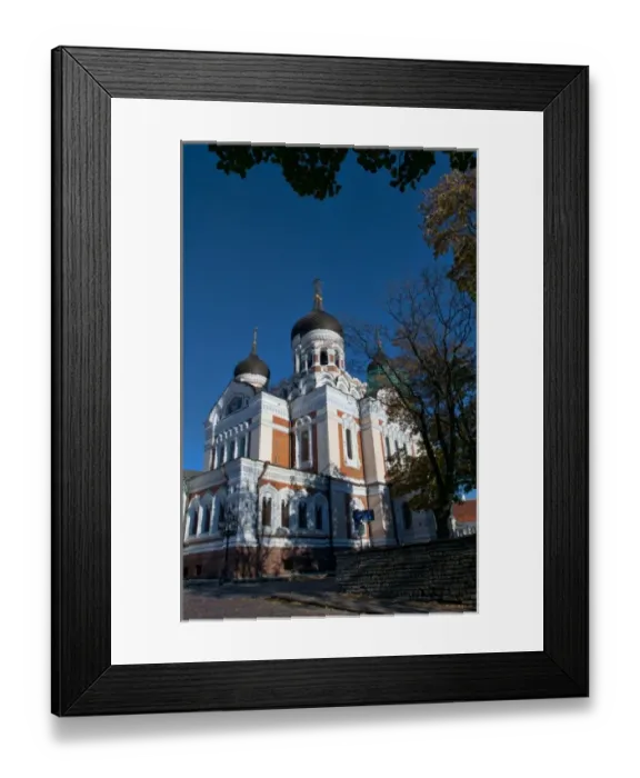 Framed Print : Tallinn, Estonia. Steeple of historical Alexander Nevsky Cathedral