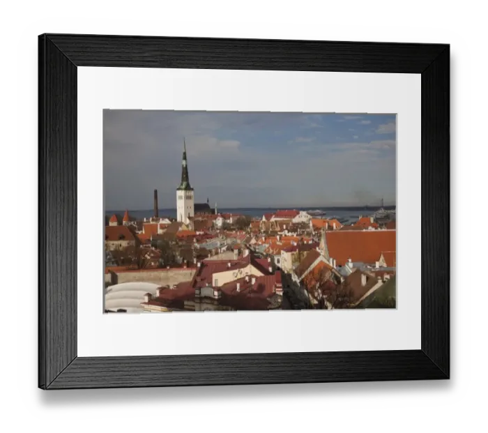 Framed Print : Estonia, Tallinn, Toompea area, view of Old Town from Toompea, late afternoon Framed Print : Estonia, Tallinn, Toompea area, view of Old Town from Toompea, late afternoon