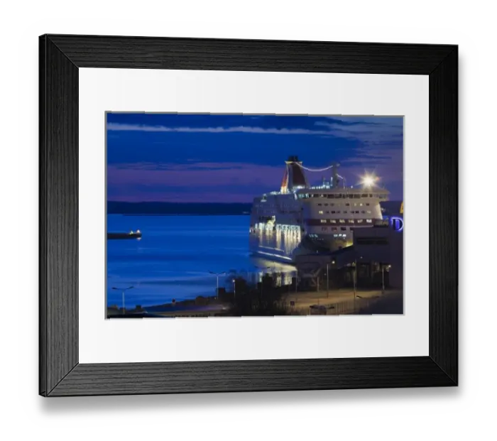 Framed Print : Estonia, Tallinn, Passenger Port, international ferry, dawn Framed Print : Estonia, Tallinn, Passenger Port, international ferry, dawn