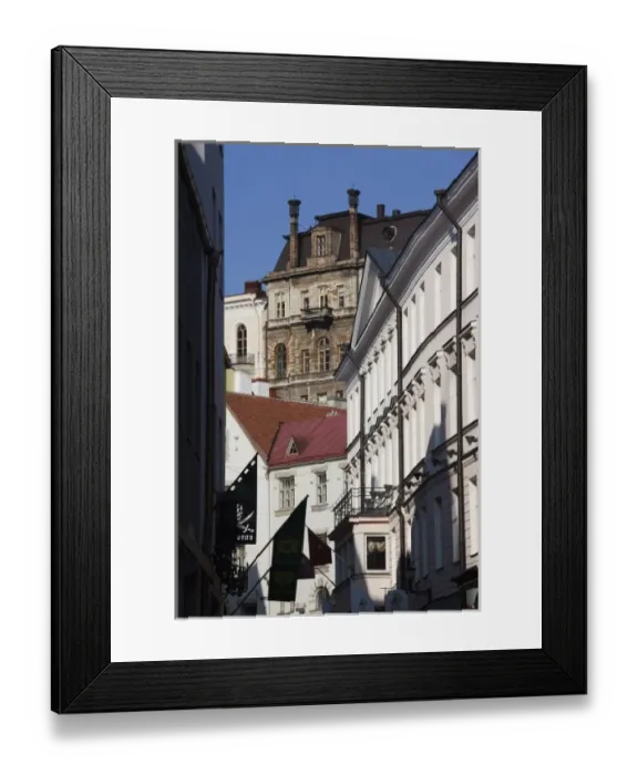 Framed Print : Estonia, Tallinn, Old Town, street view towards Toompea