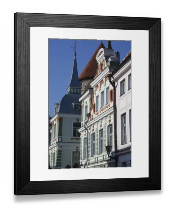Framed Print : Estonia, Tallinn, Old Town, Estonian Filmmakers Union building, Uus Street
