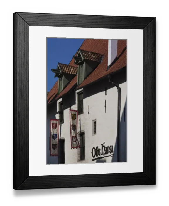 Framed Print : Estonia, Tallinn, Old Town, detail of Old Hansa Restuarant Framed Print : Estonia, Tallinn, Old Town, detail of Old Hansa Restuarant