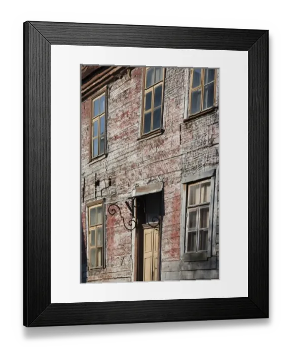 Framed Print : Estonia, Tallinn, Old Town, old building detail on Uus Street