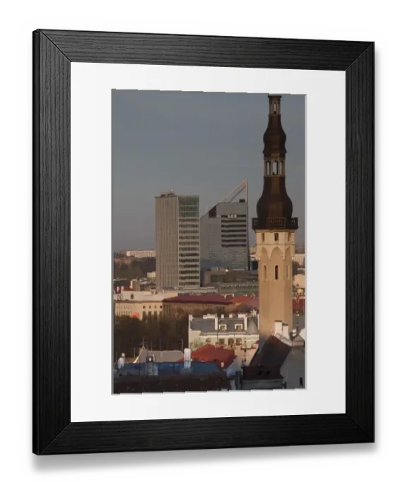 Framed Print : Estonia, Tallinn, Toompea area, elevated view of Town Hall and old and new Tallinn Framed Print : Estonia, Tallinn, Toompea area, elevated view of Town Hall and old and new Tallinn
