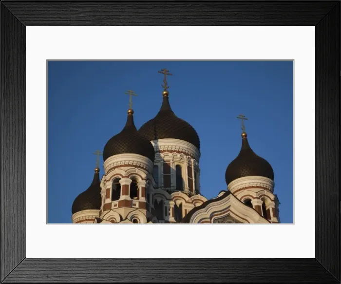 Framed Print : Estonia, Tallinn, Toompea area, Alexander Nevsky Russian Orthodox Cathedral, sunset