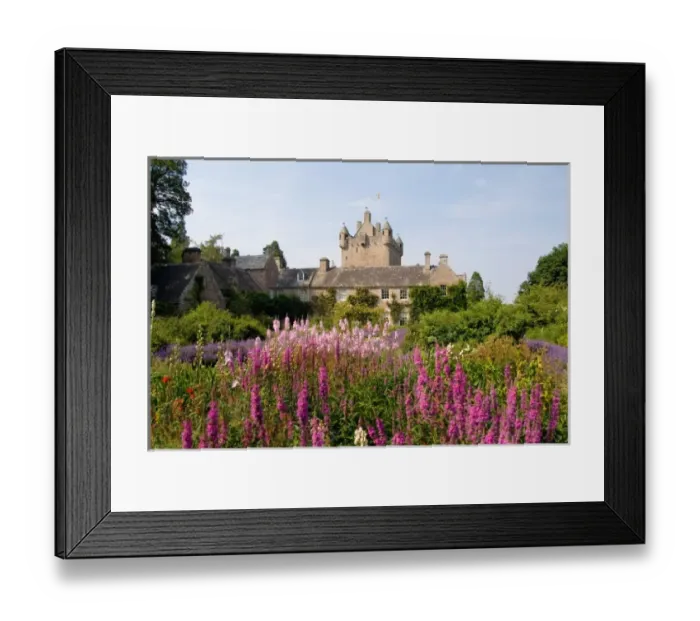 Framed Print : Beautiful gardens and famous castle in Scotland called the Cawdor Castle in Cawdor Framed Print : Beautiful gardens and famous castle in Scotland called the Cawdor Castle in Cawdor