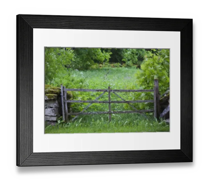 Framed Print : Estonia, Western Estonia Islands, Muhu Island, Koguva, Muhu Open Air Museum, gate