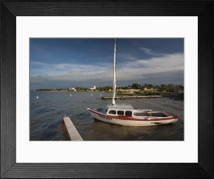 Framed Print : Estonia, Western Estonia, Haapsalu, Haapsalu Bay marina