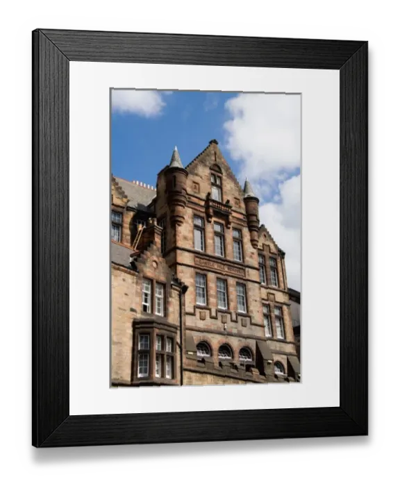 Framed Print : Castle Hills School building in capital of Edinburgh Scotland