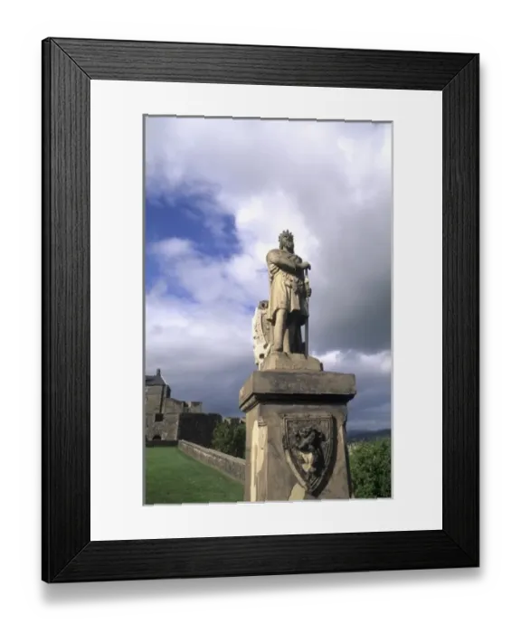 Framed Print : Statue of famous warrior King Robert the Bruce in 1314 at Stirling Castle in Stirling Framed Print : Statue of famous warrior King Robert the Bruce in 1314 at Stirling Castle in Stirling