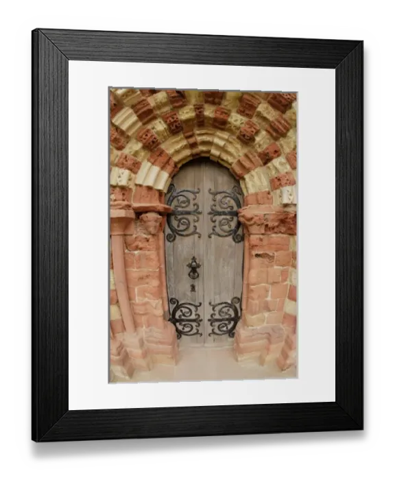 Framed Print : Europe, The Orkney Islands, Kirkwall. Wooden doors of medieval Cathedral of St. Magnus
