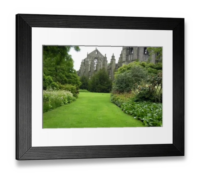 Framed Print : Europe, Scotland, Edinburgh. Palace of Holyrood House (aka Holyroodhouse) Royal Garden