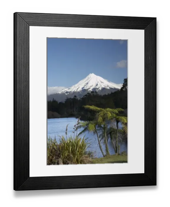 Framed Print : Lake Mangamahoe and Mt Taranaki / Mt Egmont, Taranaki, North Island, New Zealand Framed Print : Lake Mangamahoe and Mt Taranaki / Mt Egmont, Taranaki, North Island, New Zealand