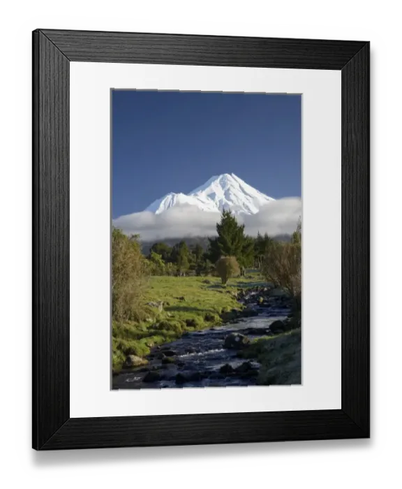 Framed Print : Stream and Mt Taranaki / Mt Egmont, Taranaki, North Island, New Zealand Framed Print : Stream and Mt Taranaki / Mt Egmont, Taranaki, North Island, New Zealand