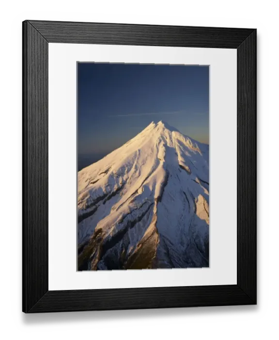 Framed Print : First Light on Summit of Mt Taranaki / Mt Egmont, Taranaki, North Island, New Zealand Framed Print : First Light on Summit of Mt Taranaki / Mt Egmont, Taranaki, North Island, New Zealand