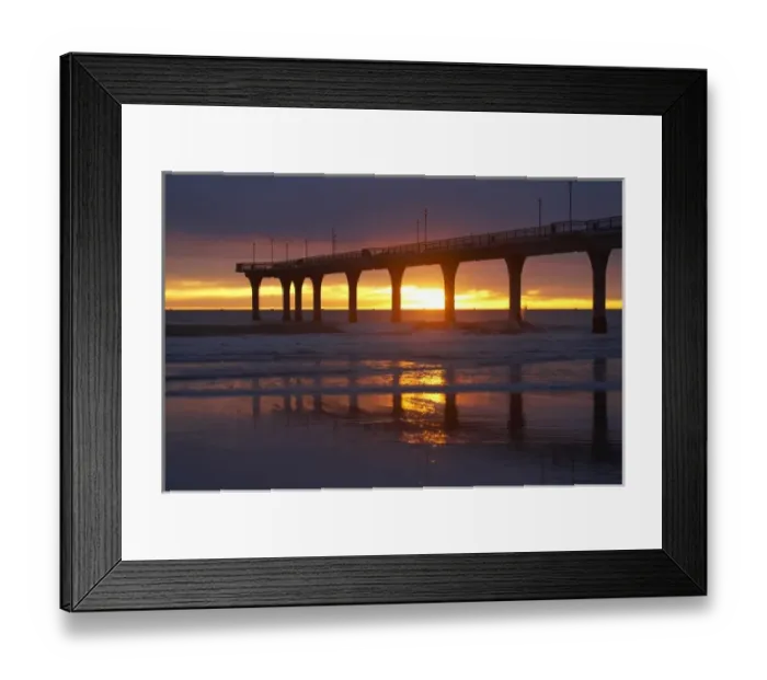 Framed Print : New Brighton Pier at Dawn, Christchurch, South Island, New Zealand Framed Print : New Brighton Pier at Dawn, Christchurch, South Island, New Zealand