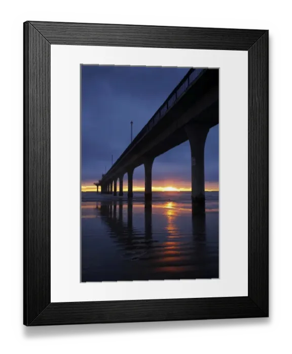 Framed Print : New Brighton Pier at Dawn, Christchurch, South Island, New Zealand Framed Print : New Brighton Pier at Dawn, Christchurch, South Island, New Zealand