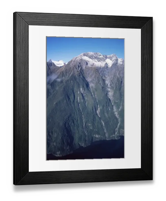 Framed Print : New Zealand, Fiordland Coast near Milford Sound - Aerial Framed Print : New Zealand, Fiordland Coast near Milford Sound - Aerial
