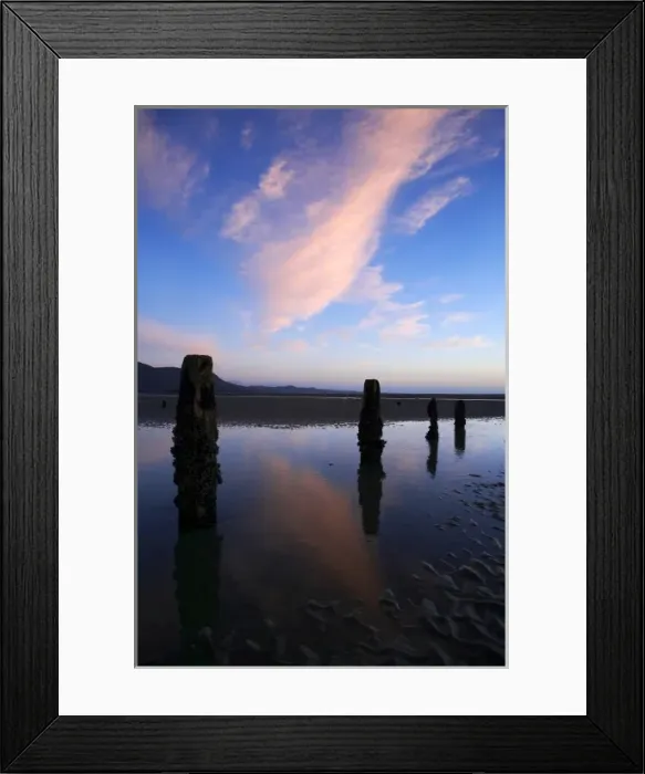 Framed Print : Old Jetty Piles at Sunrise, Collingwood, Golden Bay, Nelson Region, South Island Framed Print : Old Jetty Piles at Sunrise, Collingwood, Golden Bay, Nelson Region, South Island
