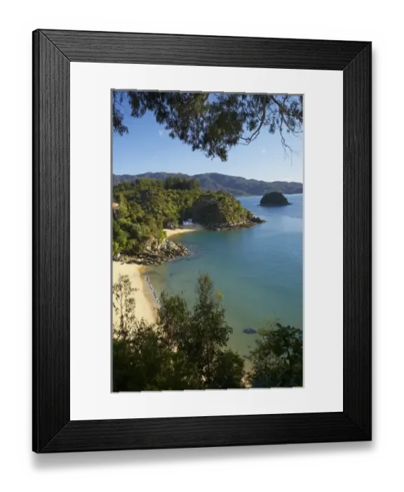Framed Print : Breaker Bay and Honeymoon Bay, Kaiteriteri, Nelson Region, South Island, New Zealand Framed Print : Breaker Bay and Honeymoon Bay, Kaiteriteri, Nelson Region, South Island, New Zealand