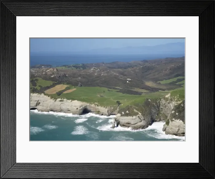 Framed Print : Rugged Coast at Cape Farewell, NW Nelson Region, South Island, New Zealand - aerial Framed Print : Rugged Coast at Cape Farewell, NW Nelson Region, South Island, New Zealand - aerial