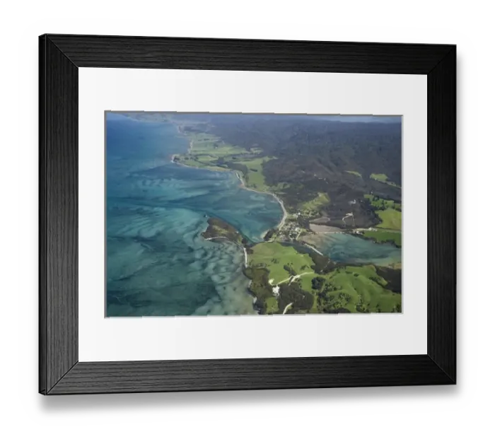 Framed Print : Port Puponga and Golden Bay, Nelson Region, South Island, New Zealand - aerial Framed Print : Port Puponga and Golden Bay, Nelson Region, South Island, New Zealand - aerial