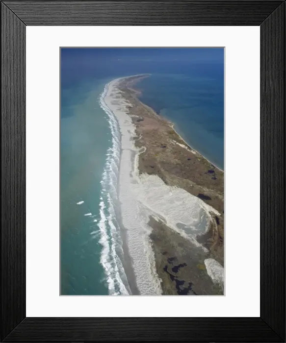 Framed Print : Farewell Spit and Tasman Sea (left), Golden Bay (right), Nelson Region, South Island Framed Print : Farewell Spit and Tasman Sea (left), Golden Bay (right), Nelson Region, South Island