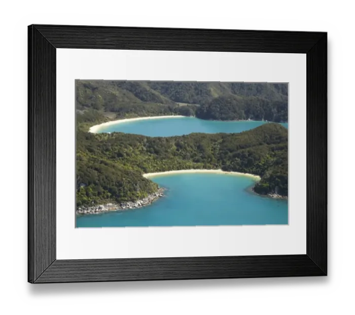 Framed Print : Te Pukatea Bay (front), and The Anchorage, Torrent Bay (back), Abel Tasman National Park Framed Print : Te Pukatea Bay (front), and The Anchorage, Torrent Bay (back), Abel Tasman National Park