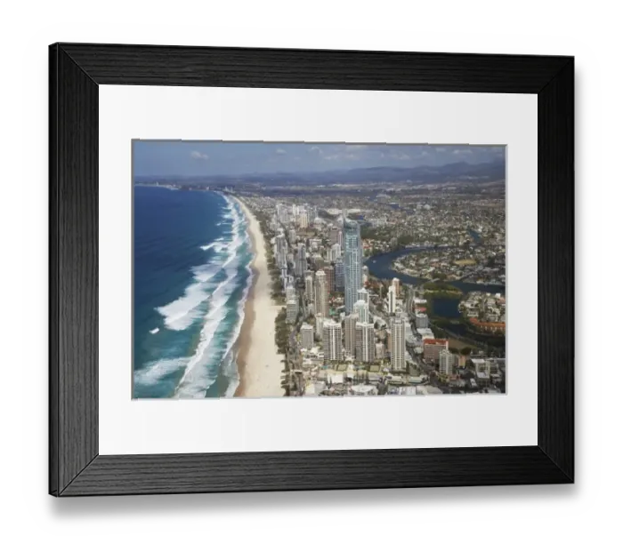 Framed Print : Australia, Queensland, Gold Coast, Q1 Skyscraper, Surfers Paradise - aerial
