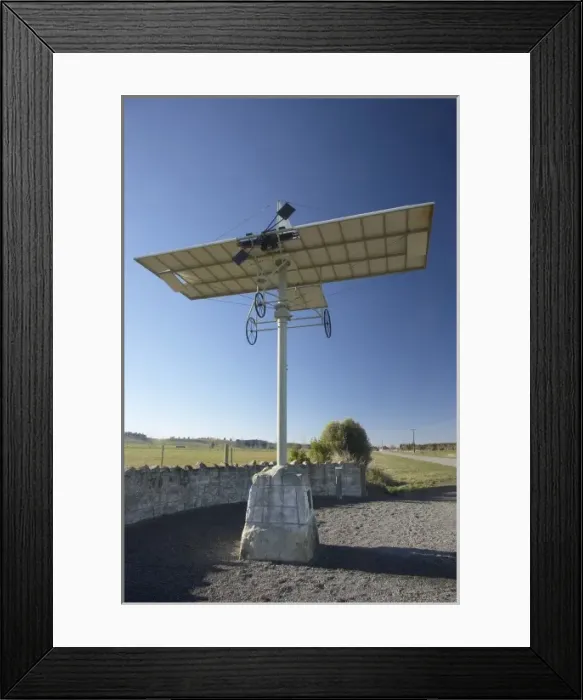 Framed Print : New Zealand, South Canterbury, Richard Pearce Memorial to Powered Flight in 1903 Framed Print : New Zealand, South Canterbury, Richard Pearce Memorial to Powered Flight in 1903