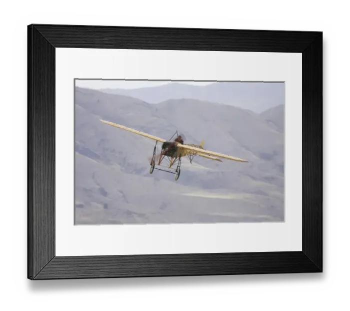 Framed Print : New Zealand, Otago, Wanaka, Warbirds Over Wanaka, Vintage Bleriot XI Aircraft- ( 1909 )