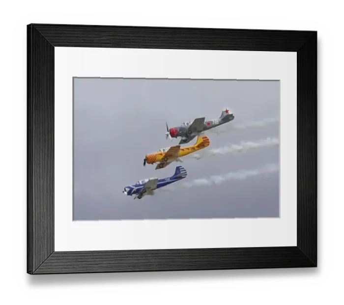 Framed Print : New Zealand, Otago, Wanaka, Warbirds Over Wanaka, Russian Yakovlev Yak-52s and Chinese Framed Print : New Zealand, Otago, Wanaka, Warbirds Over Wanaka, Russian Yakovlev Yak-52s and Chinese