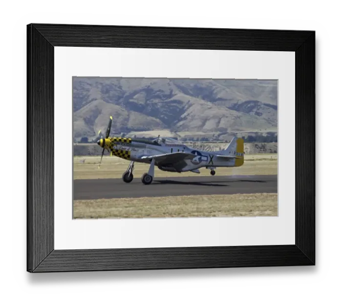 Framed Print : New Zealand, Otago, Wanaka, Warbirds Over Wanaka, P-51 Mustang - American Fighter Plane