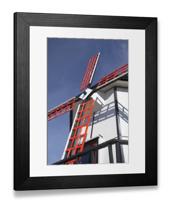 Framed Print : New Zealand, North Island, Wairarapa, Windmill, Dannevirke, Tararua District