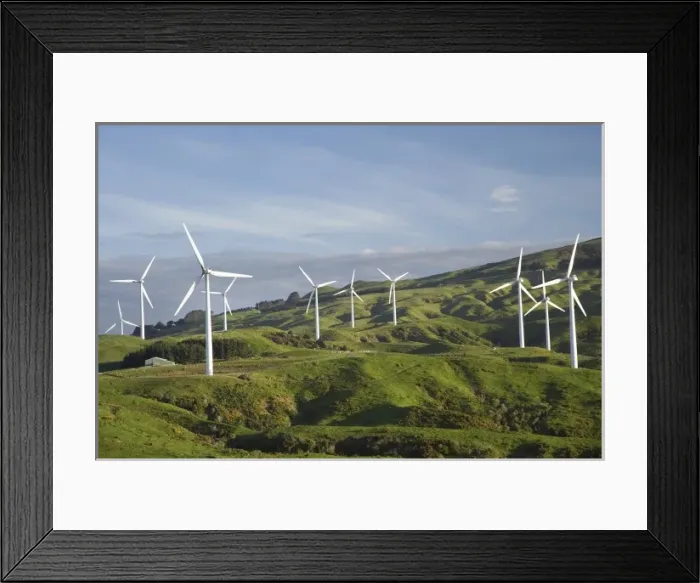 Framed Print : New Zealand, North Island, Manawatu, Te Apiti Wind Farm, Ruahine Ranges Framed Print : New Zealand, North Island, Manawatu, Te Apiti Wind Farm, Ruahine Ranges