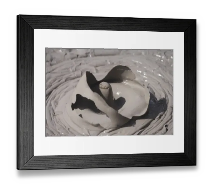 Framed Print : New Zealand, North Island, Rotorua, Boiling Mud in thermal area