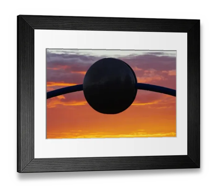 Framed Print : Sunrise over Millennial Arch Ecliptic, by artist David Trubridge, Napier Waterfront Framed Print : Sunrise over Millennial Arch Ecliptic, by artist David Trubridge, Napier Waterfront