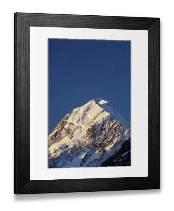 Framed Print : Late light on Aoraki Mount Cook, Mackenzie Country, South Canterbury, South Island Framed Print : Late light on Aoraki Mount Cook, Mackenzie Country, South Canterbury, South Island
