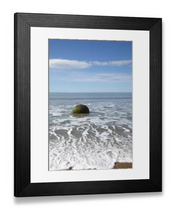 Framed Print : Moeraki Boulder, North Otago, South Island, New Zealand Framed Print : Moeraki Boulder, North Otago, South Island, New Zealand