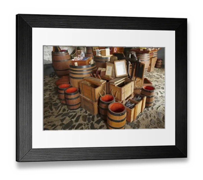 Framed Print : Interior of the historic Stone Store (1836), Kerikeri, Northland, North Island, New