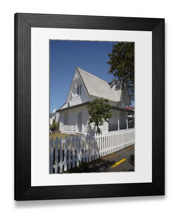 Framed Print : Historic Police Station (1870), Russell, Bay of Islands, Northland, North Island Framed Print : Historic Police Station (1870), Russell, Bay of Islands, Northland, North Island