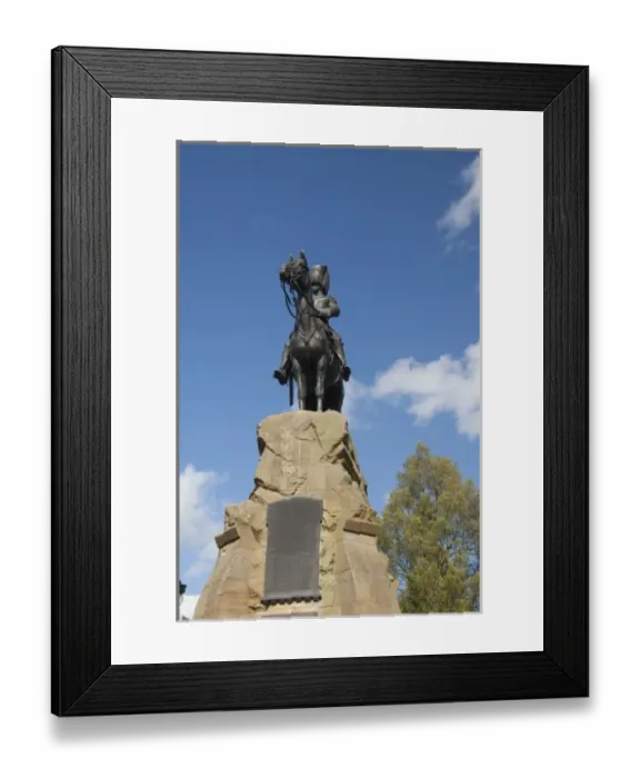 Framed Print : Scotland, Edinburgh, Princes Street. Royal Scots Greys Memorial to the Scottish soldiers