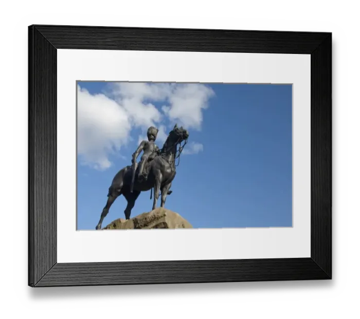Framed Print : Scotland, Edinburgh, Princes Street. Royal Scots Greys Memorial to the Scottish soldiers