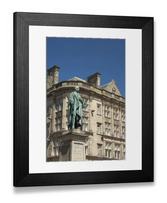 Framed Print : Scotland, Edinburgh. Historic George Street, statue of Pitt Framed Print : Scotland, Edinburgh. Historic George Street, statue of Pitt