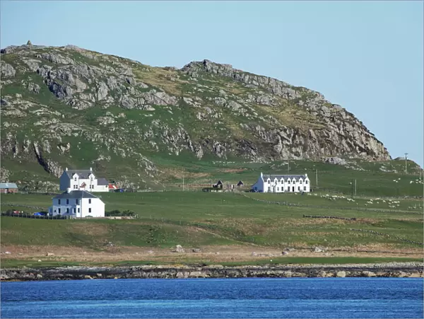 Houses on Iona, just off Isle of Mull, Scotland, United Kingdom