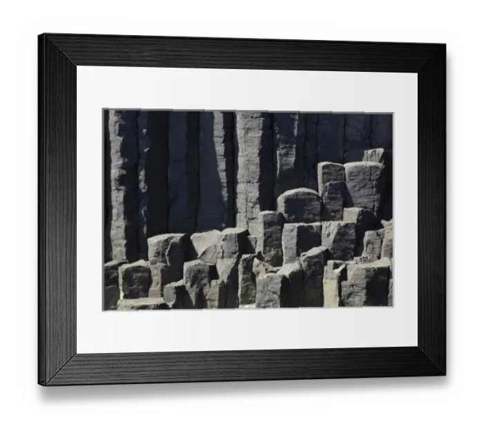 Framed Print : Basalt Columns by Fingals Cave, Staffa, off Isle of Mull, Scotland, United Kingdom