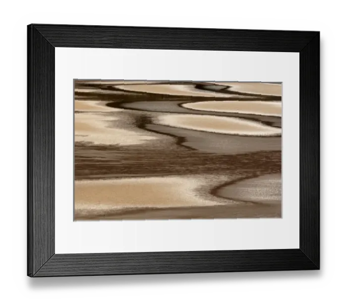 Framed Print : Europe, scotland, Applecross Peninsula, abstract of tidal flat
