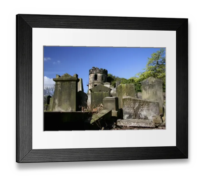 Framed Print : Edinburgh, Scotland. The new Calton Cemetary. Much of this cemetary was moved Framed Print : Edinburgh, Scotland. The new Calton Cemetary. Much of this cemetary was moved