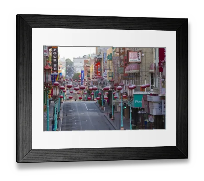 Framed Print : Chinatown on Grant Street in San Francisco, California, USA Framed Print : Chinatown on Grant Street in San Francisco, California, USA